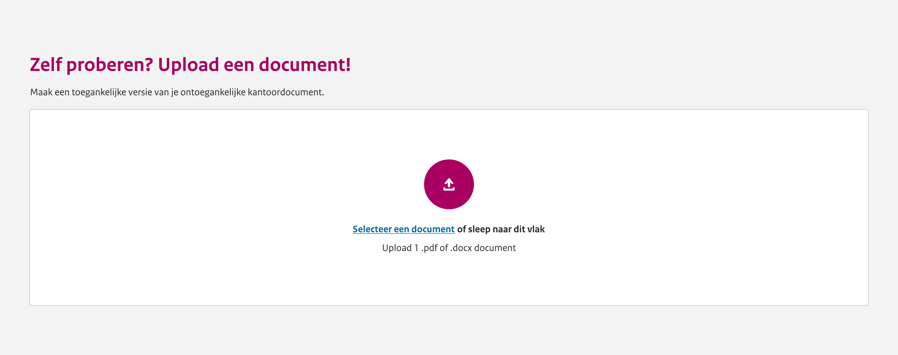Upload box